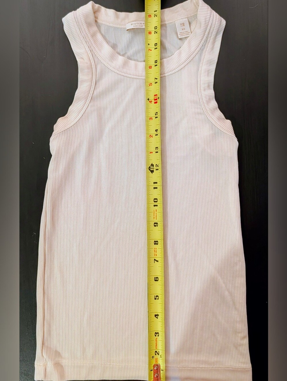 Scotch & Soda Women’s Ribbed Tank Top Cream Ivory XS - Picture 4 of 4